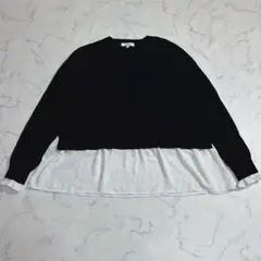 グローバルワーク　ニットセーター　ブラック　【L】 薄手　美品