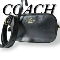極美品　COACH 142 カメラバッグ ベルトバッグ 黒　レザー