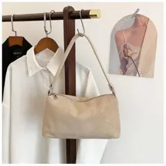 スウェード調 レディース ハンドバッグ 小さめ ワンショルダー 大人カジュアル