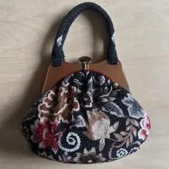 ヴィンテージ】花柄ビーズ刺繍バック 総柄 和装 昭和レトロ - メルカリ
