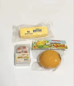 韓国スクイーズ 3点セット 食品サンプル バター マンゴー パン
