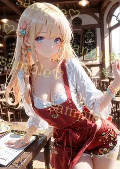 キラキラ　かわいい　AIイラスト　ポスター　A4サイズ　a697