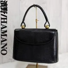 濱野皮革工藝 ハマノ HAMANO ロイヤルモデル フォーマルバッグ ブラック