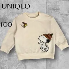 ユニクロUNIQLO スヌーピー スウェット　トレーナー長袖100女の子