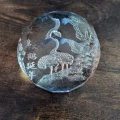 ガラス工芸品 硝子 とんぼ玉 青 ペーパーウエイト - メルカリ