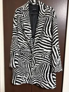 ZARA BASIC ゼブラ柄 テーラードジャケット　コート