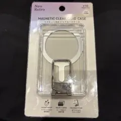 マグネット対応クリアカードケース スタンド付き スリコ 3coins