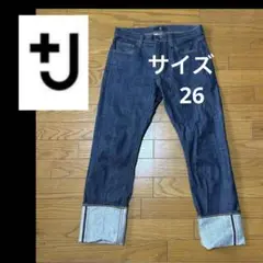 美品UNIQLO +J セルビッジストレートジーンズ26インディゴ ジルサンダー