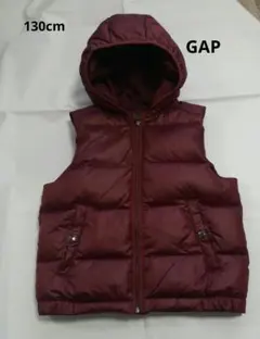 GAP★ギャップキッズ★フード付きダウンベスト★130cm★ダウン90％