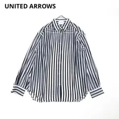 美品 UNITED ARROWS オーガンジーシャツ ストライプ　シアー 36
