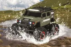 オフロード ラジコン 水陸両用 ラジコンカー 防水 パトランプ サイレン