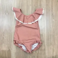 【数回使用】フリル水着　コーラルピンク　110cm アプレレクール