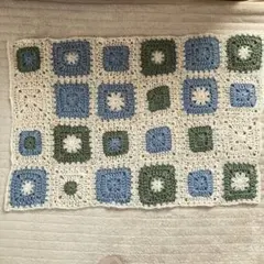 ハンドメイド　膝掛け　かぎ針編み ストール マルチカバー　ブランケット　手編み