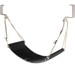 足置き ハンモック フットレスト デスク 足休め 足ハンモック ブラックのサムネイル
