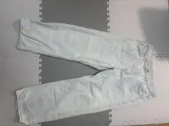 淡い青色 ワイドレッグデニム