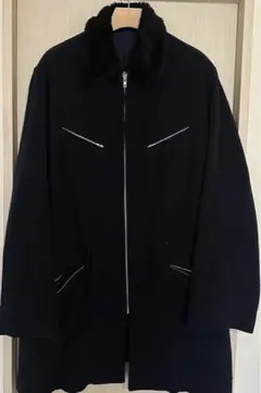 GUCCI 黒 カシミヤ混コート フロントポケット付き - メルカリ