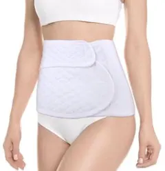 帝王切開ケア 腹部保護帯 ホワイト (L~LL)