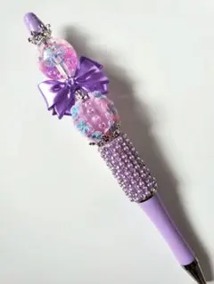 カスタムボールペン✨リボン✨ウォータービーズ✨キラキラ