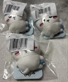 【5046】ちいかわ ハチワレだらけくじ E賞 ぬいぐるみバッジ 神様？ 3点