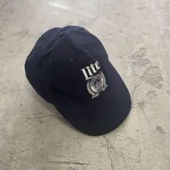 Lite USA古着 キャップ 帽子 サイズ調整可能 ブラック 刺繍