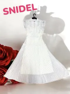 『新品未使用』SNIDEL ドット柄 ノースリーブ ロングワンピース