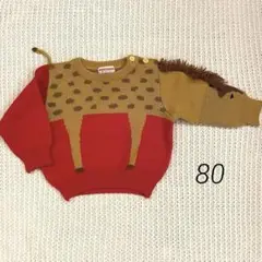 【MIKI HOUSE】ミキハウス アニマルモチーフ ニットセーター レトロ