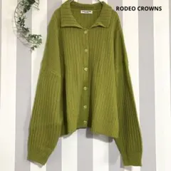 ロデオクラウン◎ニットカーディガン　オリーブグリーン ◎大人ナチュラル　美品