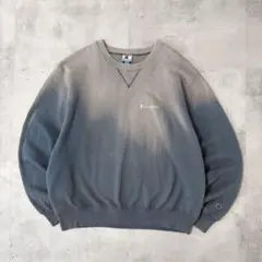 BoRo Sweat　鬼フェード スウェット　ボロ　霜色×紺鼠色　前V　メンズ