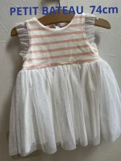 プチバトー★ボーダーワンピース　12m