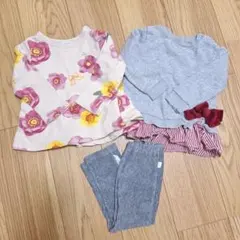 子供服 トレーナー ズボン 女の子 ハッカベビー 組曲 ムージョンジョン 90