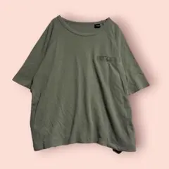 wmb （L）半袖Tシャツ カーキ クロップド丈　綿９５％　ゆったり　オリーブのサムネイル