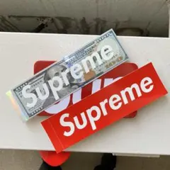 Supreme box logo 100ドル札デザイン ステッカー - メルカリ