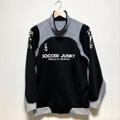 M 極美品　SOCCER JUNKY ジップアップ長袖ジャージジャケット　黒