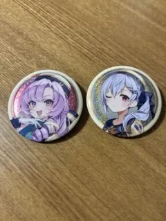 にじさんじ 缶バッジ ビスケット 壱百満天原サロメ 周央サンゴ 2点セット