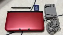 Nintendo 3DS LL 本体 レッド×ブラック 充電器付き 動作確認済み