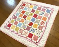 ハンドメイド パッチワークサンプラーキルトタペストリー - メルカリ