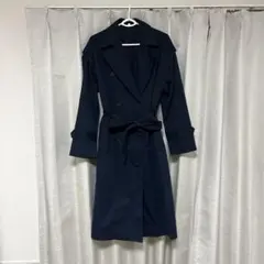 【美品】GU ネイビー トレンチコート　ネイビー　Lサイズ