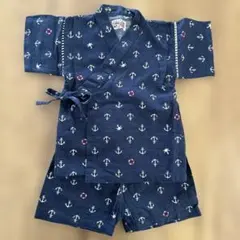 男児　甚平　90cm 紺色　値下不可