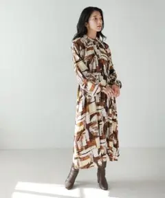 ブージュルード　ロングワンピース　総柄　新品未使用タグつき