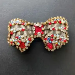 フランス製 髪留め　バレッタ　ヴィンテージ アンティーク　キラキラ豪華