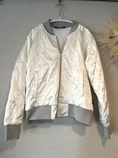 プリンス Prince キルティング ジャケット 中綿 ホワイト 白 L テニス