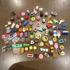 カラフルな食べ物・動物消しゴムセット 約70個