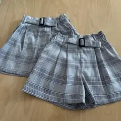グローバルワーク　グレンチェックキュロット　セット　双子
