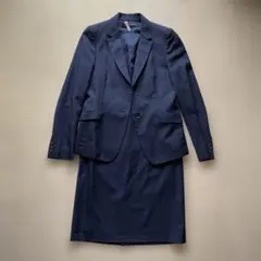 ユナイテッドアローズ　スカートスーツ ネイビー　ウール100%