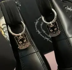 ✣BLACK CAT CLUB✣黒猫デザイン✣ブーツチャーム2個セット✣