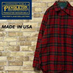 ペンドルトン　USA製　70s　ヴィンテージ　ウール　ネルシャツ　チェック　L