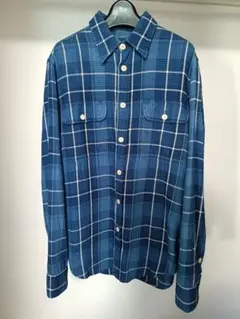 【Ralph Lauren】ブルー チェック柄 長袖シャツのサムネイル