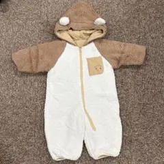 ELFINDOLL ベビーカバーオール くま耳 80cm