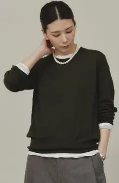 Curensology ファインウールクルーネックプルオーバー