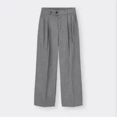 グレー ワイドパンツ